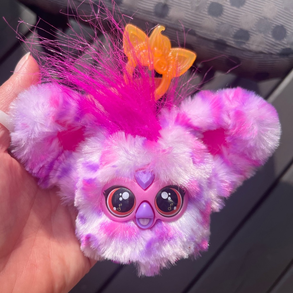 Vibrant Plush Pet Toy with Pink and Purple Accents